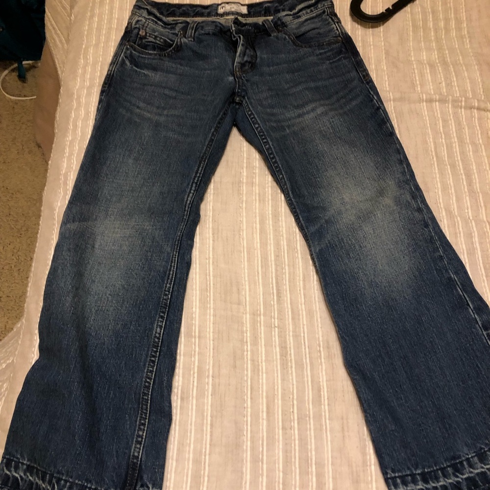 free people cropped flare jeans